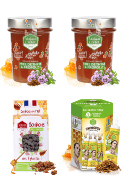 lot de miel et produits enrichis à la propolis