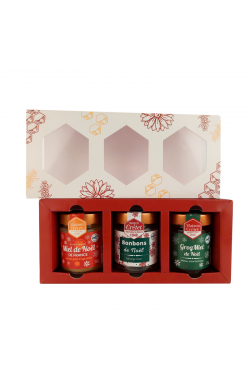 Coffret cadeaux au miel gourmand de noël