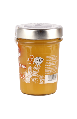 pot miel de fleurs et propolis 250g apiculteur maison cretet