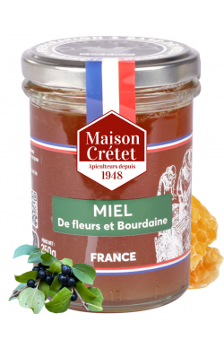 Miel fleurs et Bourdaine - pot de 250g