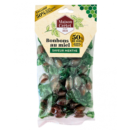 bonbons saveur menthe 50% miel