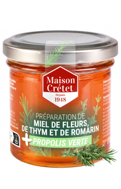 pot de miel de thym romarin propolis verte
