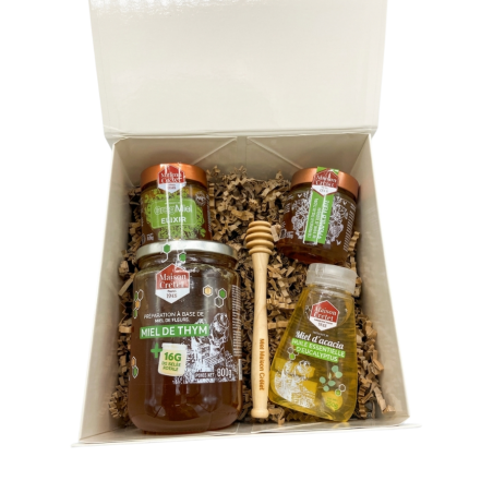 coffret hiver thym et gelée royale grogmiel elixir thym romarin propolis verte