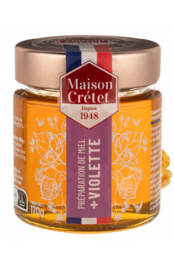pot de 170g préparation de miel avec de la violette
