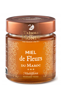 pot de miel de fleurs du maroc 170g