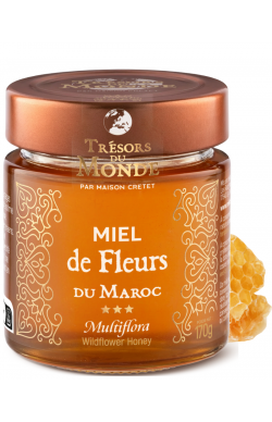 pot de 170g de miel de fleurs du Maroc