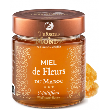 pot de 170g de miel de fleurs du Maroc