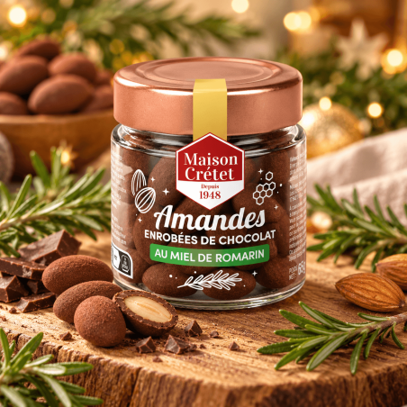 amande enrobée de chocolat au miel de romarin