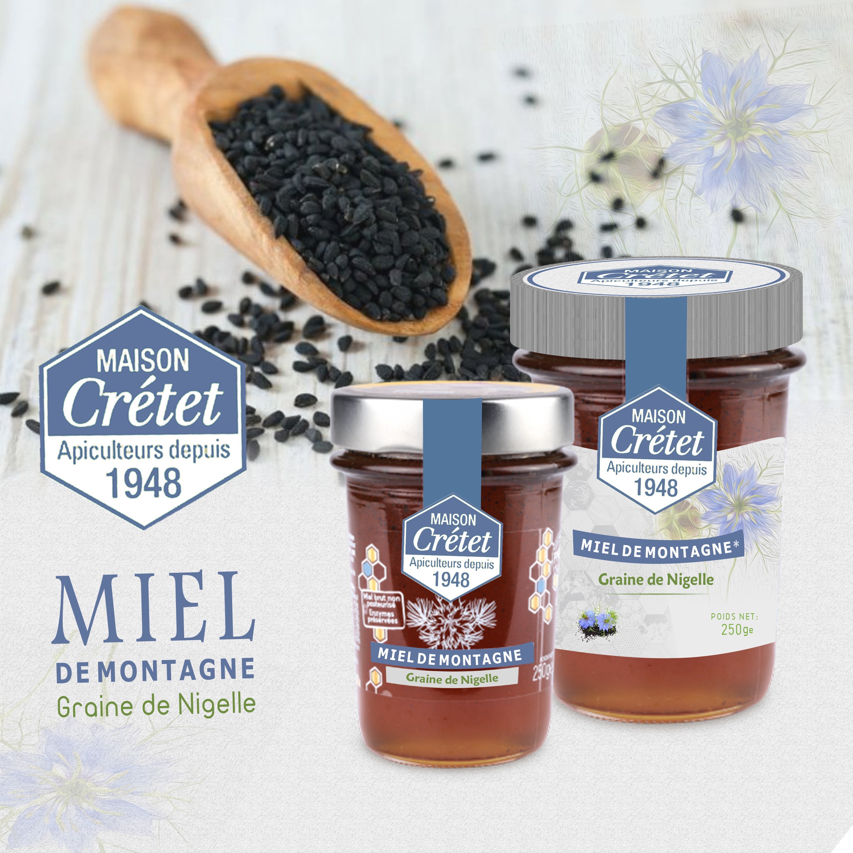 Miel nigelle - 250g - Beelal Miel