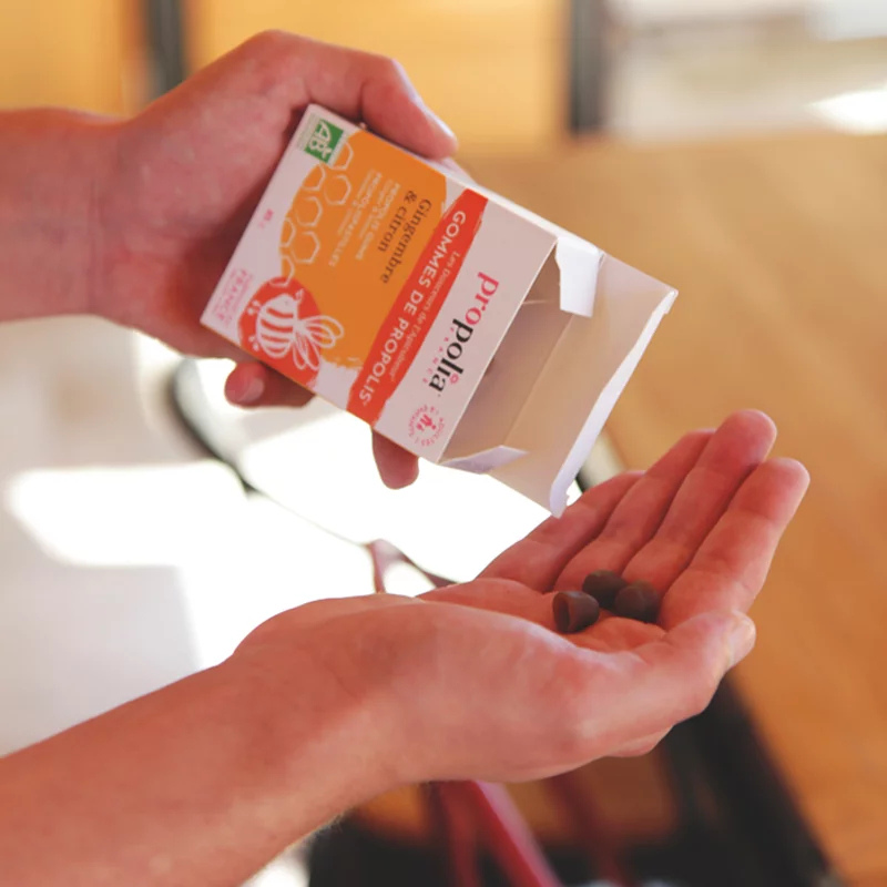 gomme de propolis gingembre et citron