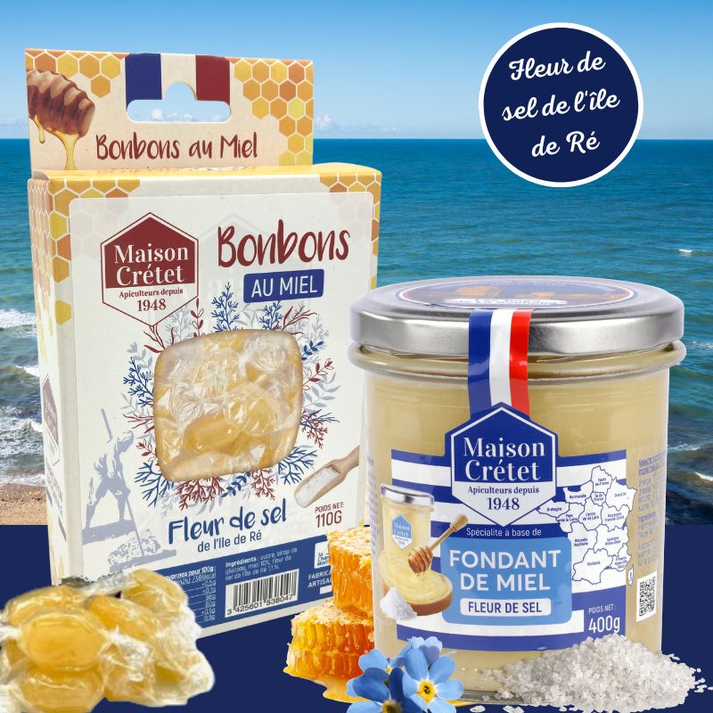 bonbons et miel à la fleur de sel