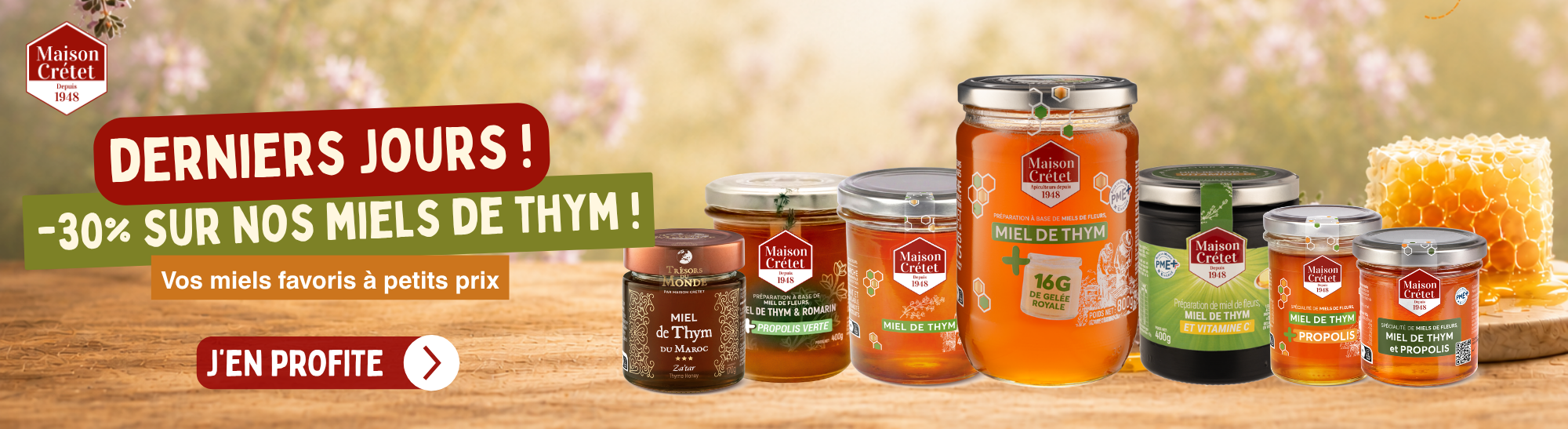 -30% sur LES MIELS DE THYM