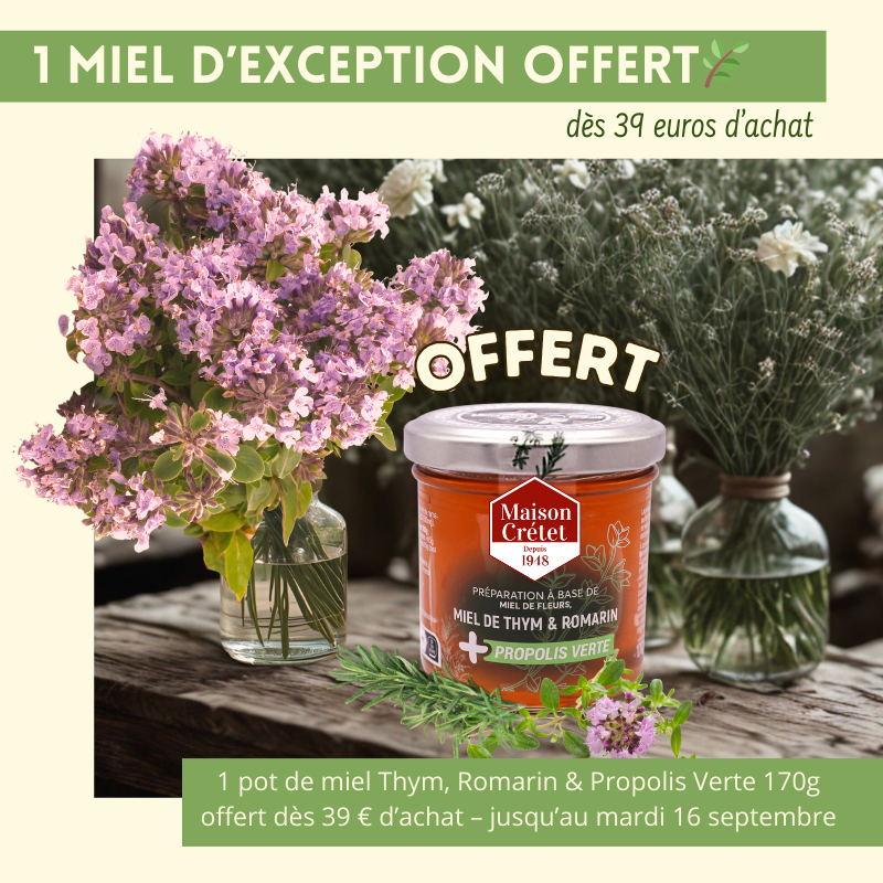 1 miel de thym romarin propolis verte 170g offert